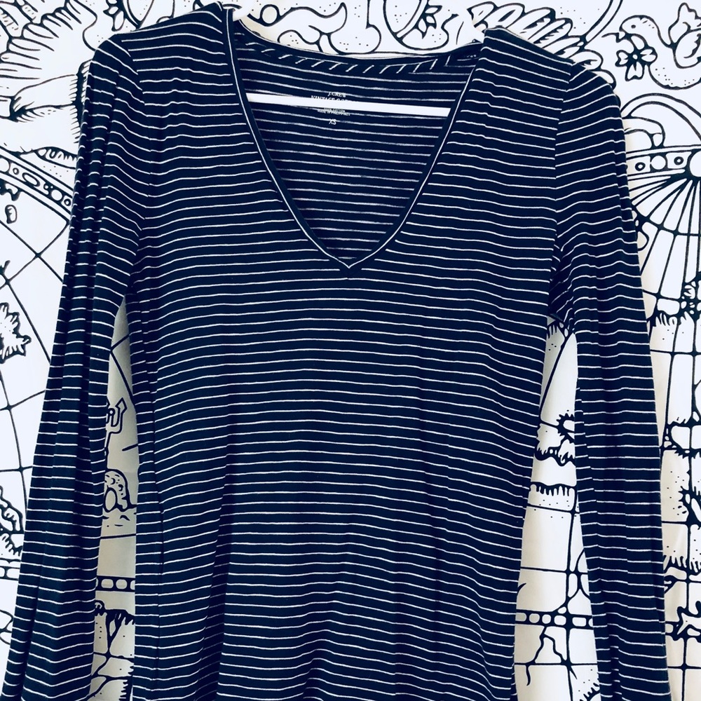 J. Crew Vintage Cotton XS Long Sleeve V neck